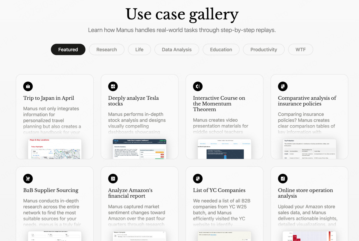 Manus AI có thể hỗ trợ bạn rất nhiều tác vụ.