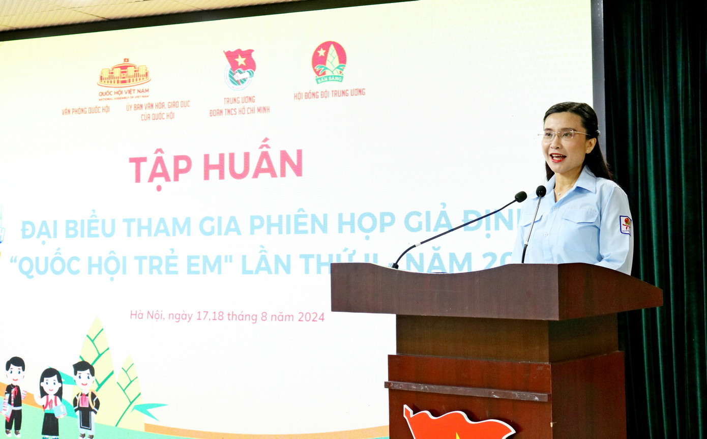 Bí thư T.Ư Đoàn, Chủ tịch Hội đồng Đội T.Ư Nguyễn Phạm Duy Trang phát biểu tại buổi tập huấn. Bí thư T.Ư Đoàn, Chủ tịch Hội đồng Đội T.Ư Nguyễn Phạm Duy Trang phát biểu tại buổi tập huấn.