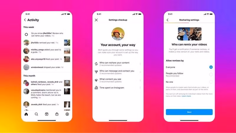 Instagram bổ sung thêm các tùy chọn với tài khoản của trẻ vị thành niên. (Ảnh: 9to5Mac) Instagram bổ sung thêm các tùy chọn với tài khoản của trẻ vị thành niên. (Ảnh: 9to5Mac)