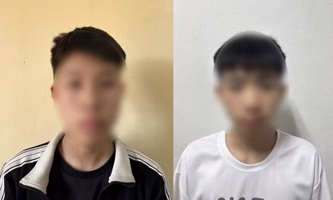 Đối tượng N.V.H và Đ.H.M tại cơ quan điều tra. (Ảnh: Công an Cẩm Phả) Đối tượng N.V.H và Đ.H.M tại cơ quan điều tra. (Ảnh: Công an Cẩm Phả)