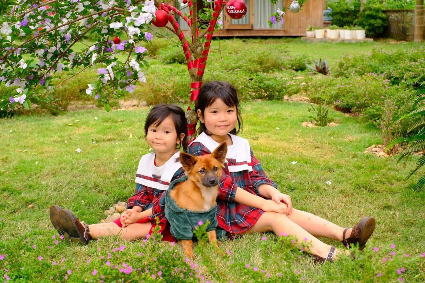 Bé Kem (bên phải) và bé Ni (bên trái) thích thú khi được khám phá, trải nghiệm không gian nhà vườn độc đáo, bình yên ở làng quê. Bé Kem (bên phải) và bé Ni (bên trái) thích thú khi được khám phá, trải nghiệm không gian nhà vườn độc đáo, bình yên ở làng quê.