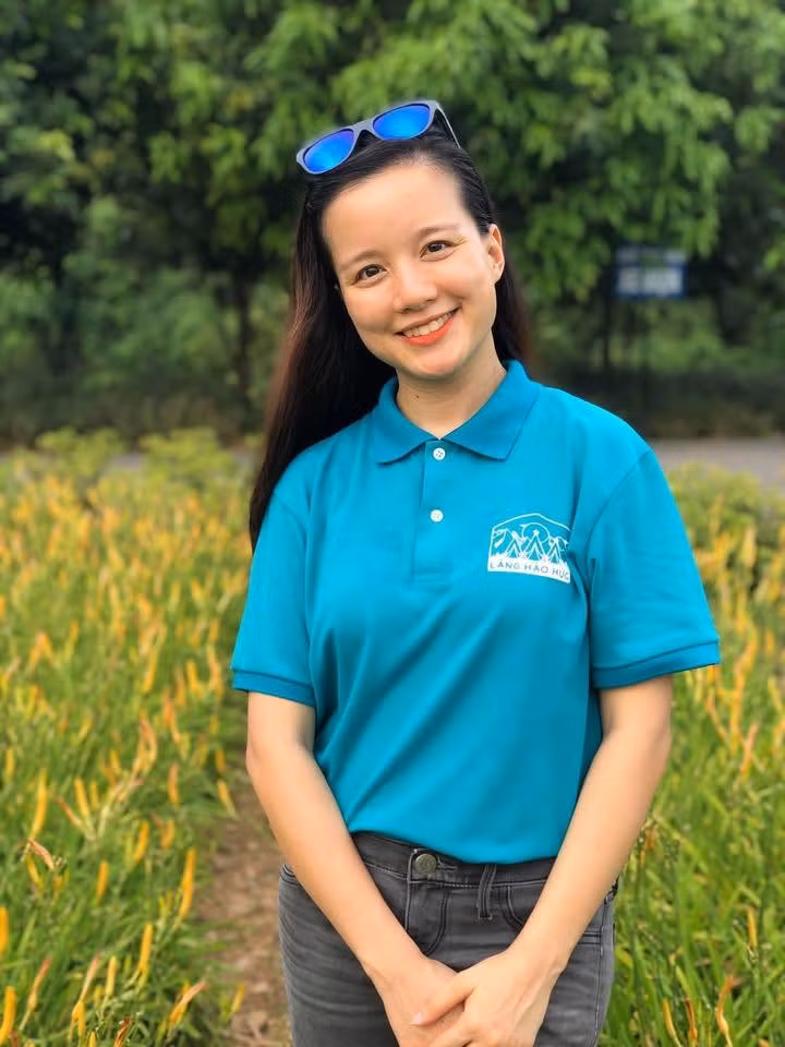 MC Minh Trang - một trong những người sáng lập mô hình trải nghiệm Làng Háo Hức.