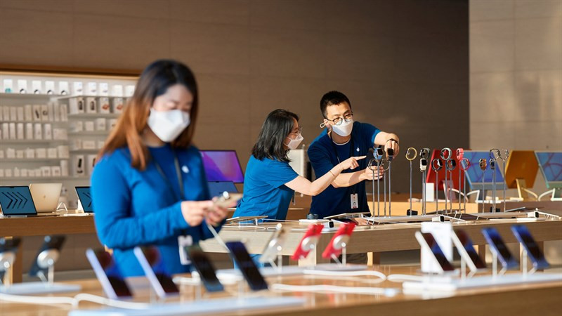 Bên trong một cửa hàng Apple Store tại Bắc Kinh, Trung Quốc. (Ảnh: Apple) Bên trong một cửa hàng Apple Store tại Bắc Kinh, Trung Quốc. (Ảnh: Apple)