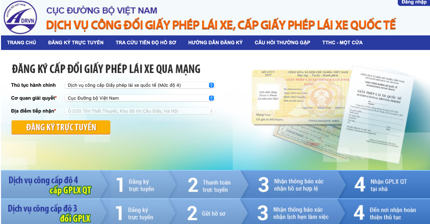 Đổi GPLX online ngay tại nhà. Đổi GPLX online ngay tại nhà.
