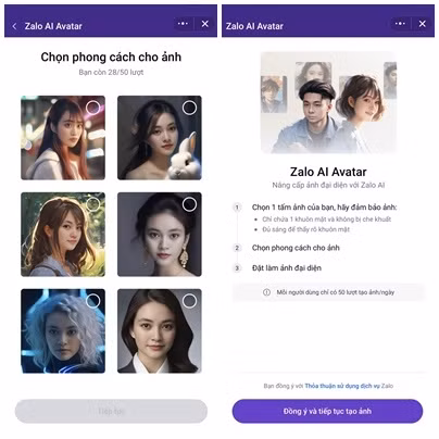 Zalo AI Avatar - một chương trình trí tuệ nhân tạo do người Việt phát triển.