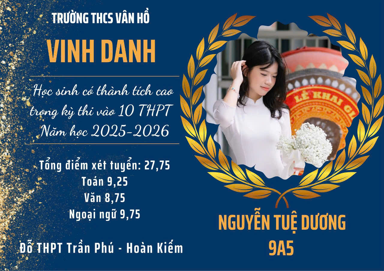 Bảng vàng thành tích của nhà trường vinh danh nhiều gương mặt học sinh tài năng.