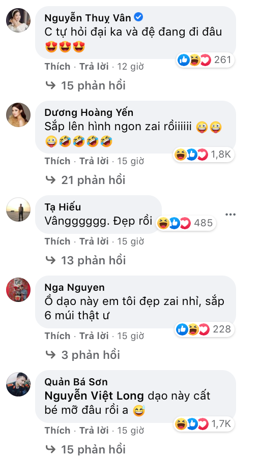 Dưới bài đăng, một số thành viên của Sao Nhập Ngũ cũng để lại bình luận chọc ghẹo đồng chí Mũi trưởng Long.