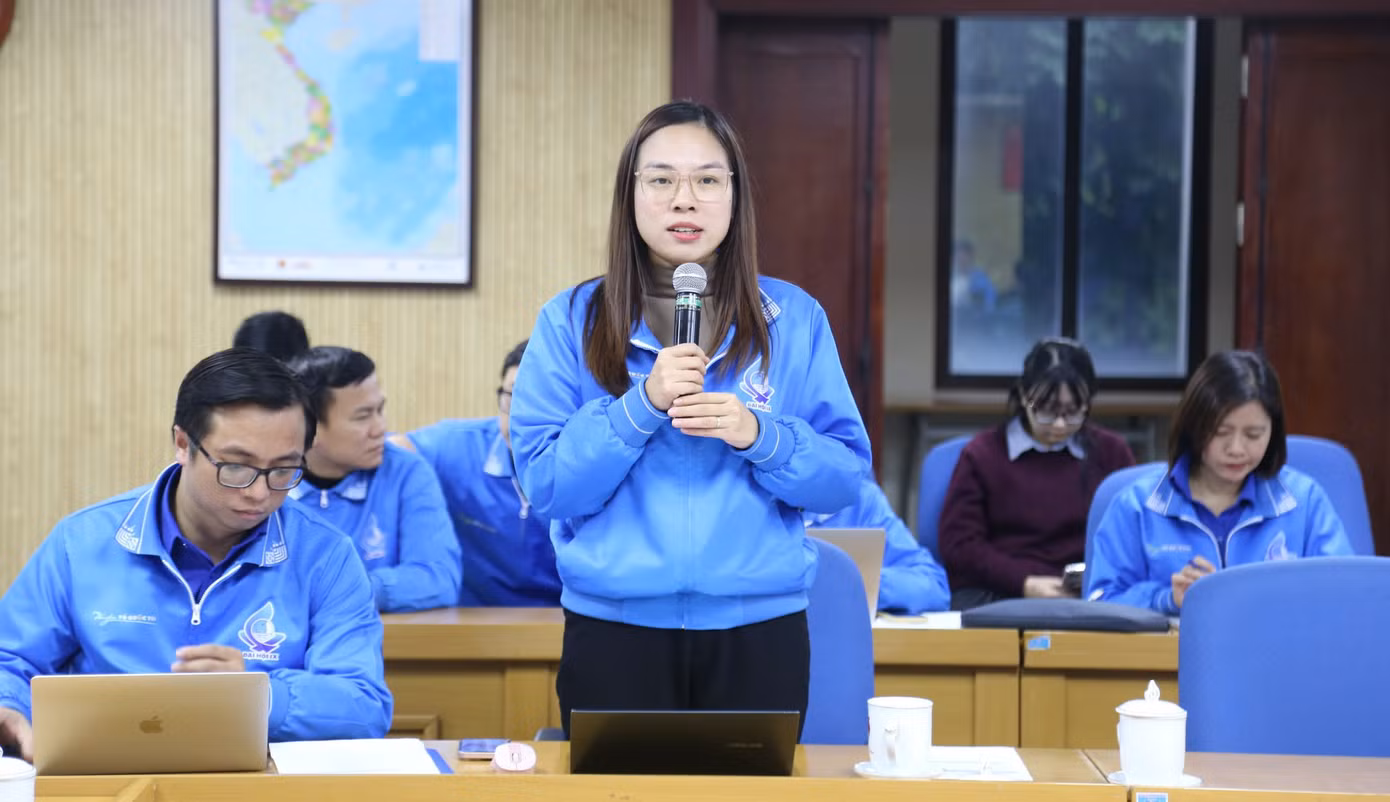 Các đại biểu báo cáo về công tác chuẩn bị Đại hội đại biểu toàn quốc Hội LHTN Việt Nam lần thứ IX, nhiệm kỳ 2024 - 2029.