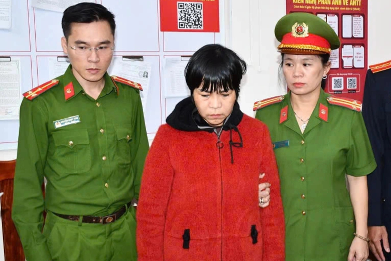 Công an tỉnh Quảng Nam bắt tạm giam Tô Thị Ty Na. (Ảnh: Công an tỉnh Quảng Nam)