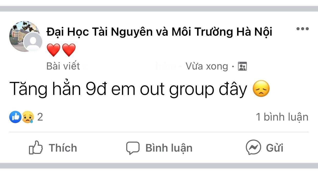 Một thí sinh bày tỏ sự buồn bã khi biết điểm chuẩn chính thức của ĐH Tài nguyên và Môi trường. Một thí sinh bày tỏ sự buồn bã khi biết điểm chuẩn chính thức của ĐH Tài nguyên và Môi trường.