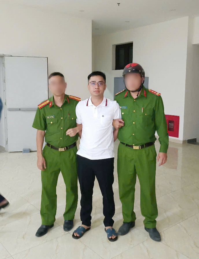 Lực lượng công an đã bắt được Bùi Đình Khánh vào khoảng 22h ngày 18/4.