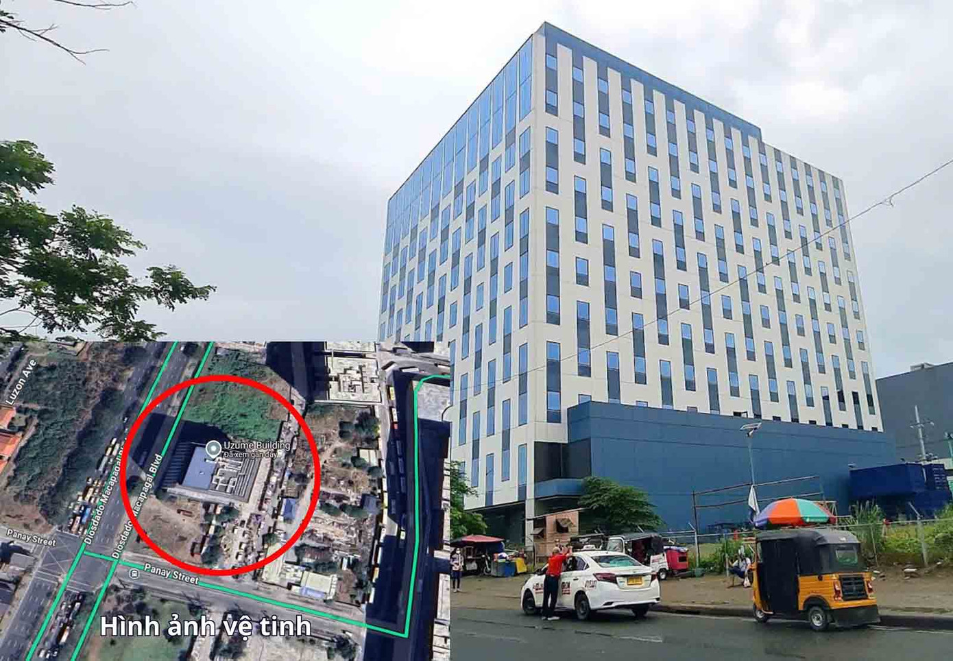 Toà nhà lớn tại Philippines, nơi ẩn náu của nhiều đối tượng lừa đảo. (Ảnh: Công an Hà Tĩnh)