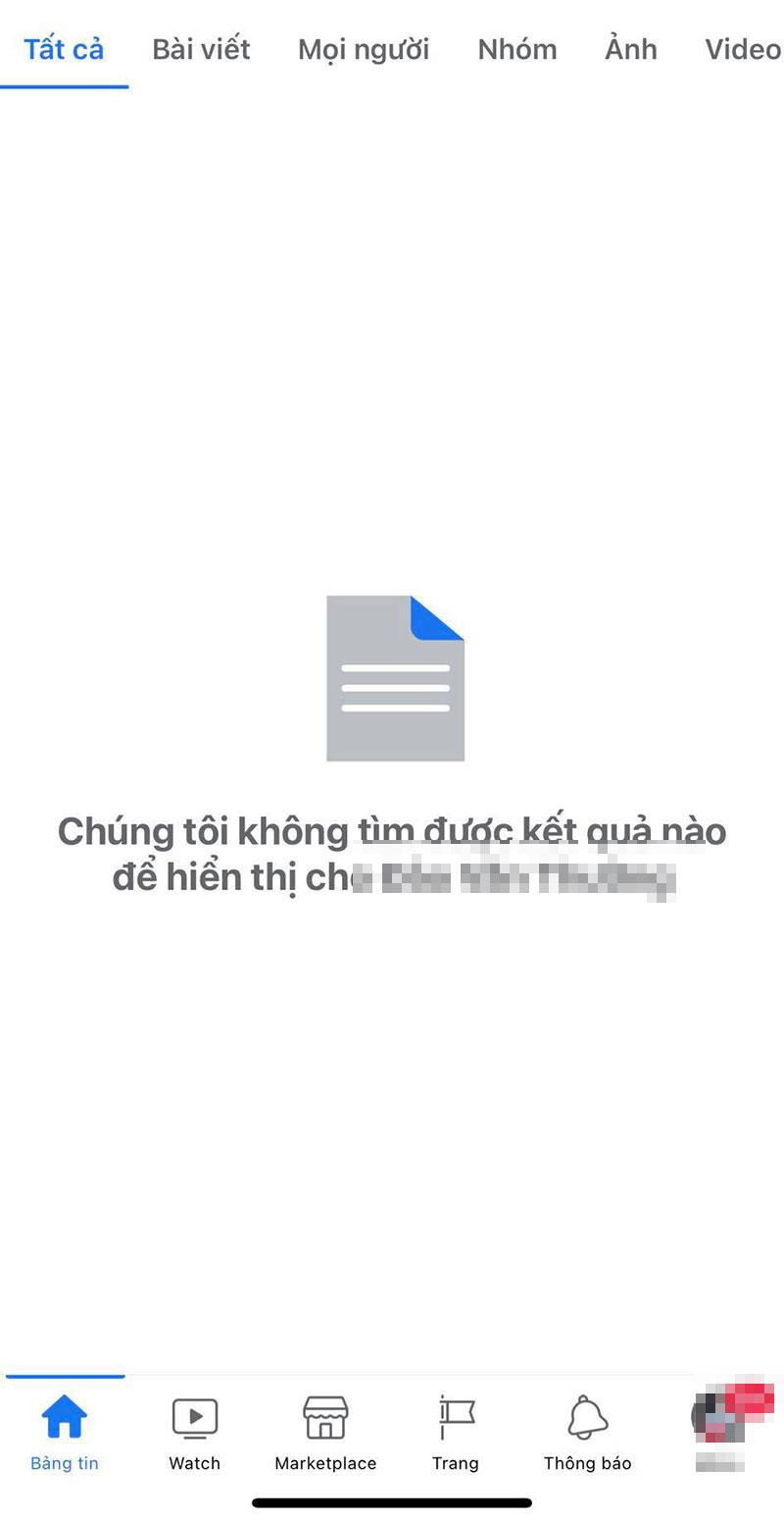 Khi sử dụng thanh tìm kiếm của Facebook không trả về bất cứ kết quả gì. Khi sử dụng thanh tìm kiếm của Facebook không trả về bất cứ kết quả gì.