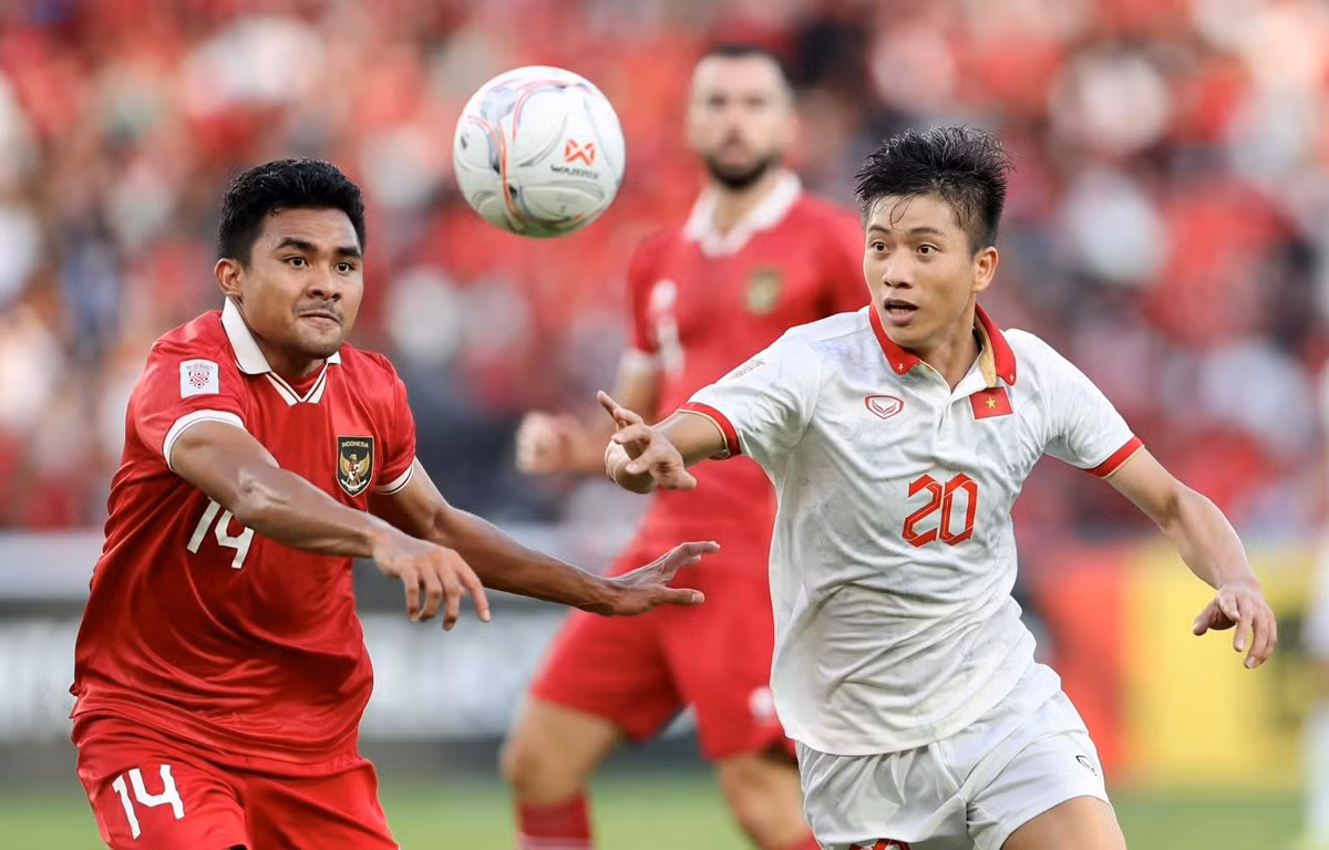 ĐT Việt Nam hòa ĐT Indonesia ở trận Bán kết lượt đi AFF Cup 2022. (Ảnh: VFF)