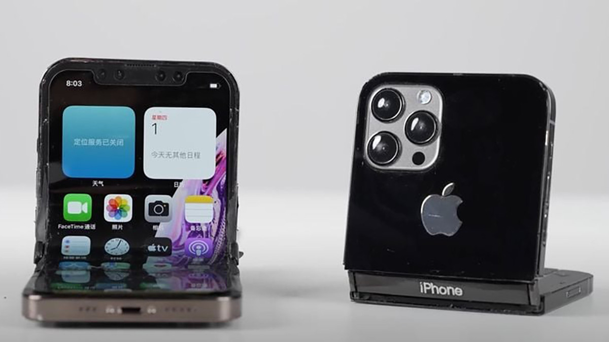 Apple phát triển 2 mẫu iPhone màn hình gập dọc.