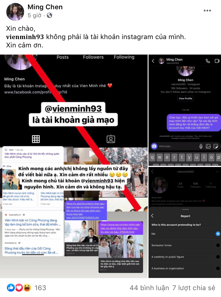 Bài đăng của Viên Minh trên Facebook chính chủ. Bài đăng của Viên Minh trên Facebook chính chủ.