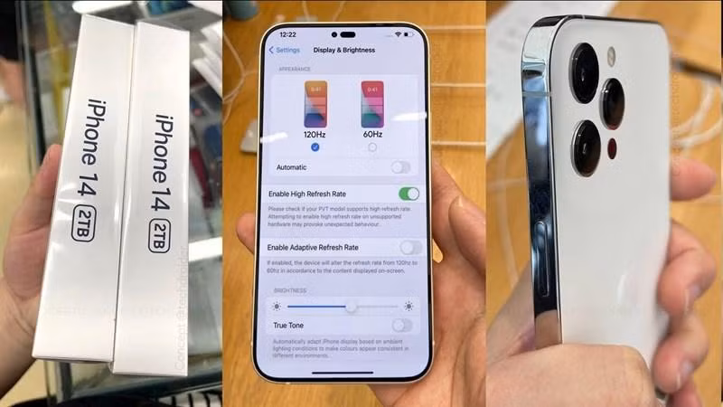 Hình ảnh hộp đựng iPhone 14 Pro với phiên bản bộ nhớ trong 2 TB. (Ảnh: ReLab) Hình ảnh hộp đựng iPhone 14 Pro với phiên bản bộ nhớ trong 2 TB. (Ảnh: ReLab)