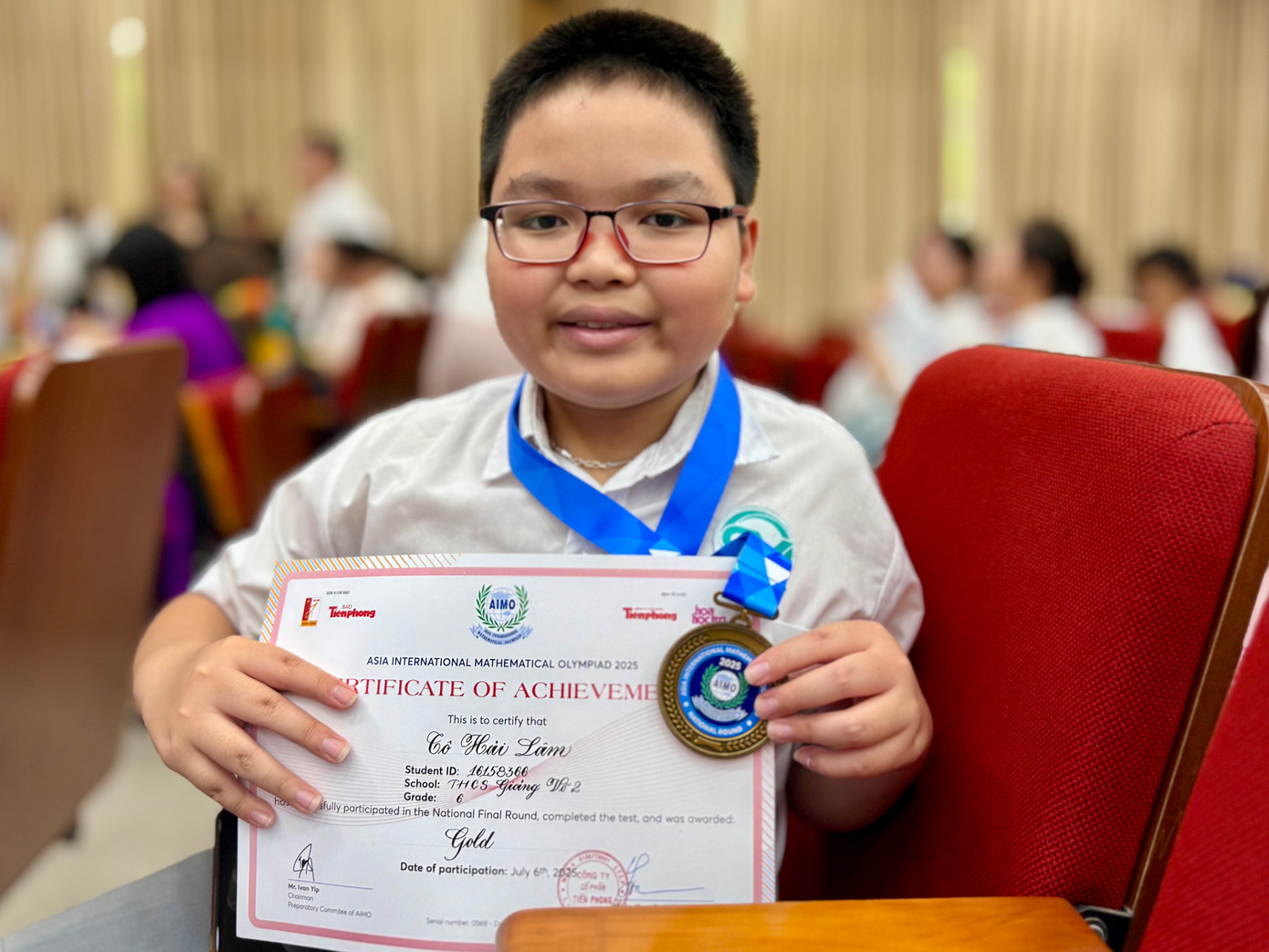 Tô Hải Lâm tiếp tục xuất sắc giành Huy chương Vàng vòng Chung kết Quốc gia AIMO 2025. Tô Hải Lâm tiếp tục xuất sắc giành Huy chương Vàng vòng Chung kết Quốc gia AIMO 2025.