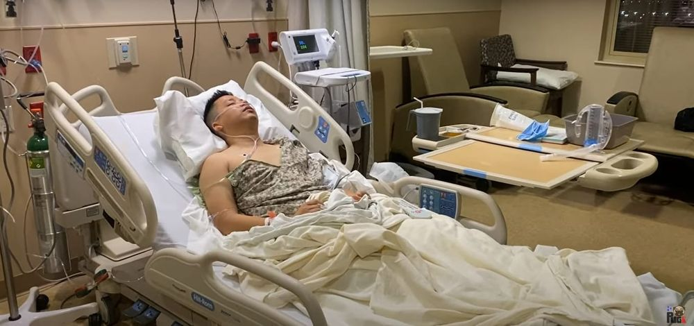 Khoa Pug hôn mê sau phẫu thuật.