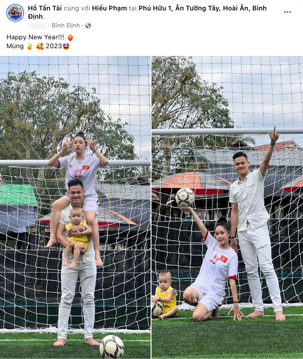 Hồ Tấn Tài cùng vợ con đón tết tại quê nhà Bình Định.