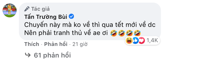 Đây có lẽ là kỳ nghỉ cuối trong năm nay của Tấn Trường nên anh tranh thủ về quê bên vợ con.
