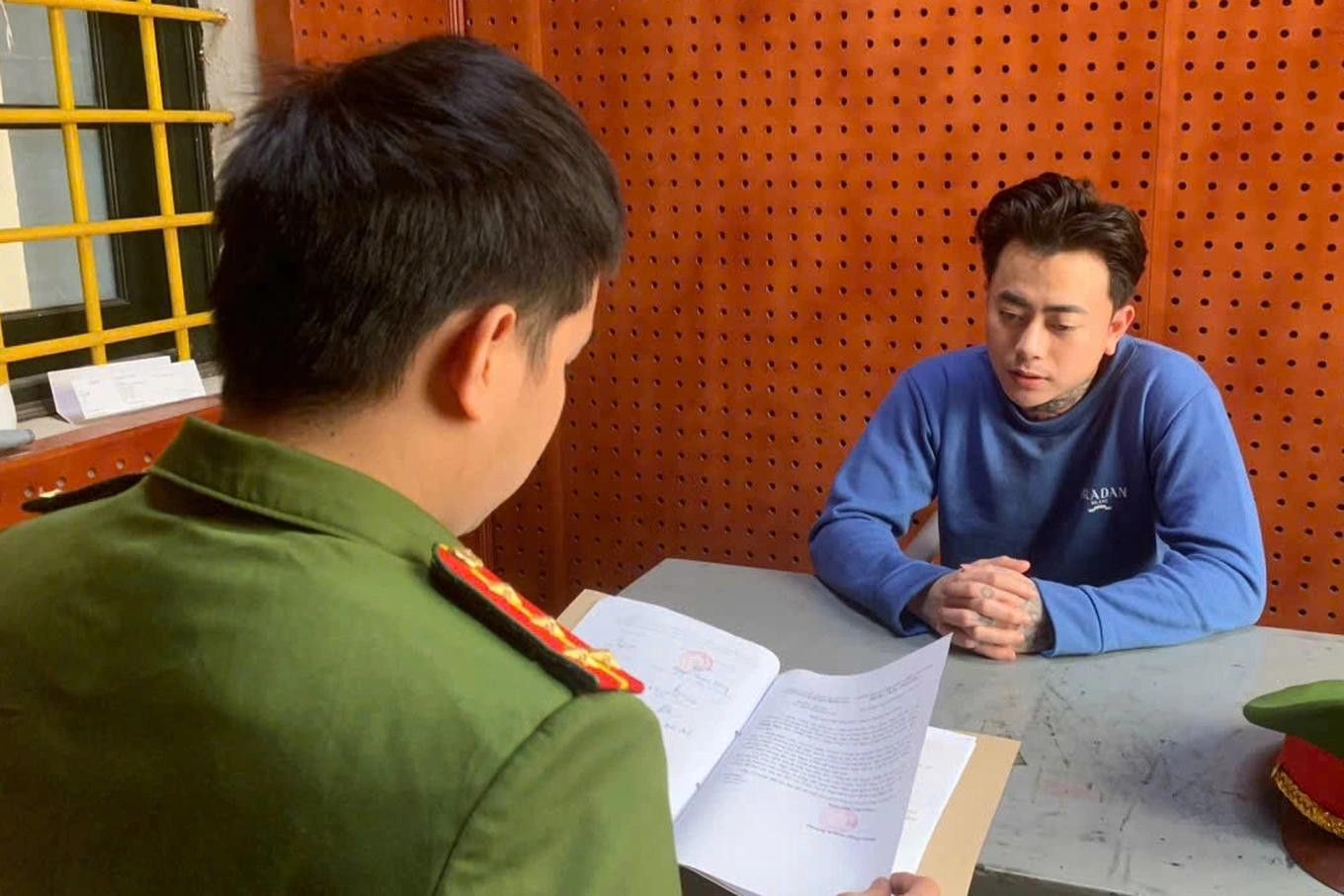 Bị can Bùi Phương Nam tại cơ quan công an. (Ảnh: Công an cung cấp)