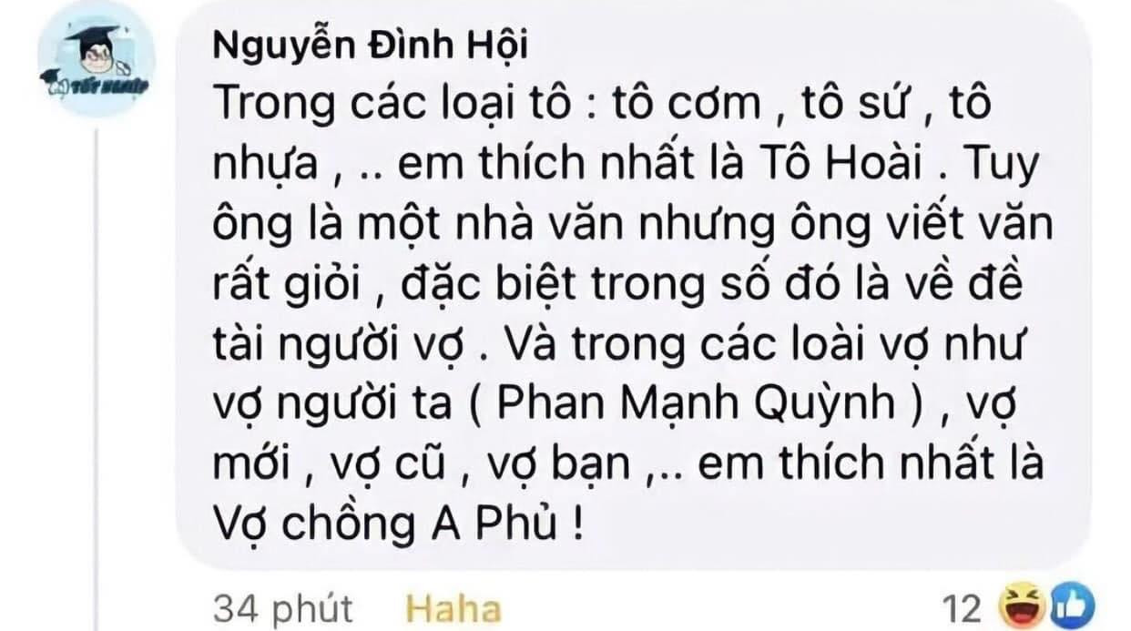 Một trong những "gợi ý" lầy lội của dân mạng để mở bài cho tác phẩm "Vợ chồng A Phủ". Một trong những "gợi ý" lầy lội của dân mạng để mở bài cho tác phẩm "Vợ chồng A Phủ".