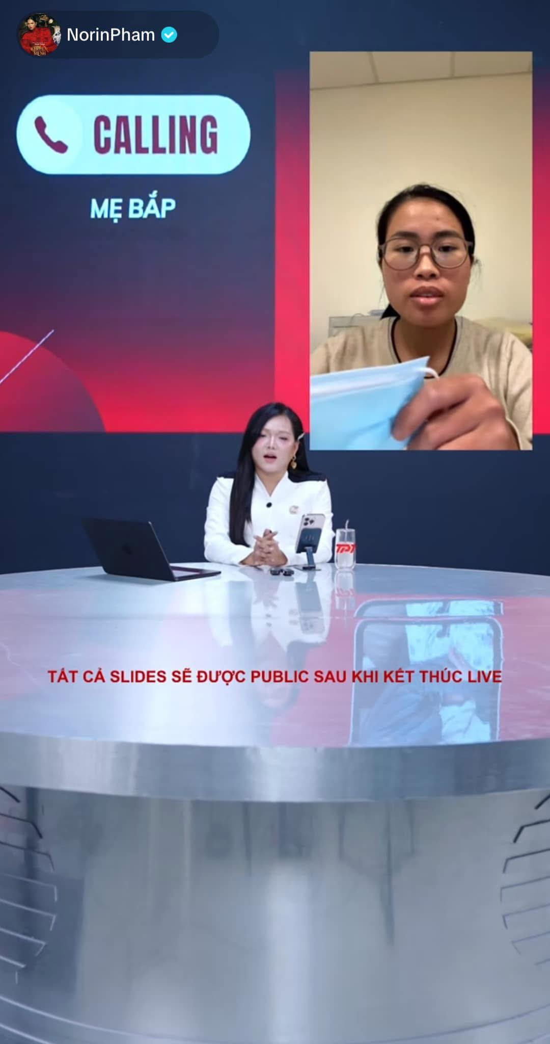 Phạm Thoại livestream phân trần về số tiền quyên góp cho bé Bắp chữa bệnh.