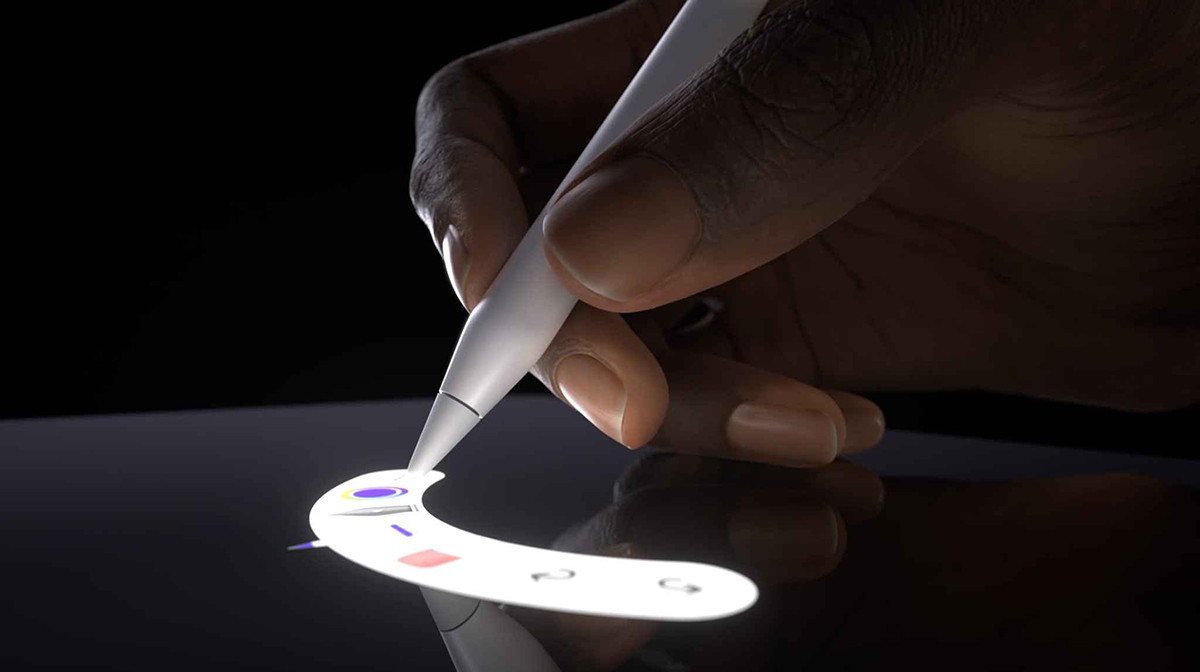 Apple Pencil Pro có cử chỉ bóp mới. Apple Pencil Pro có cử chỉ bóp mới.