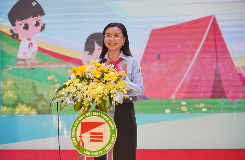 Đồng chí Nguyễn Phạm Duy Trang - Bí thư T.Ư Đoàn, Chủ tịch Hội đồng Đội T.Ư phát biểu tại Lễ tuyên dương. Đồng chí Nguyễn Phạm Duy Trang - Bí thư T.Ư Đoàn, Chủ tịch Hội đồng Đội T.Ư phát biểu tại Lễ tuyên dương.