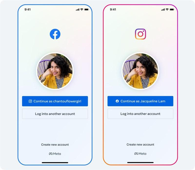 Người dùng có thể dùng tài khoản Facebook để đăng nhập Instagram và ngược lại. (Ảnh: Meta) Người dùng có thể dùng tài khoản Facebook để đăng nhập Instagram và ngược lại. (Ảnh: Meta)