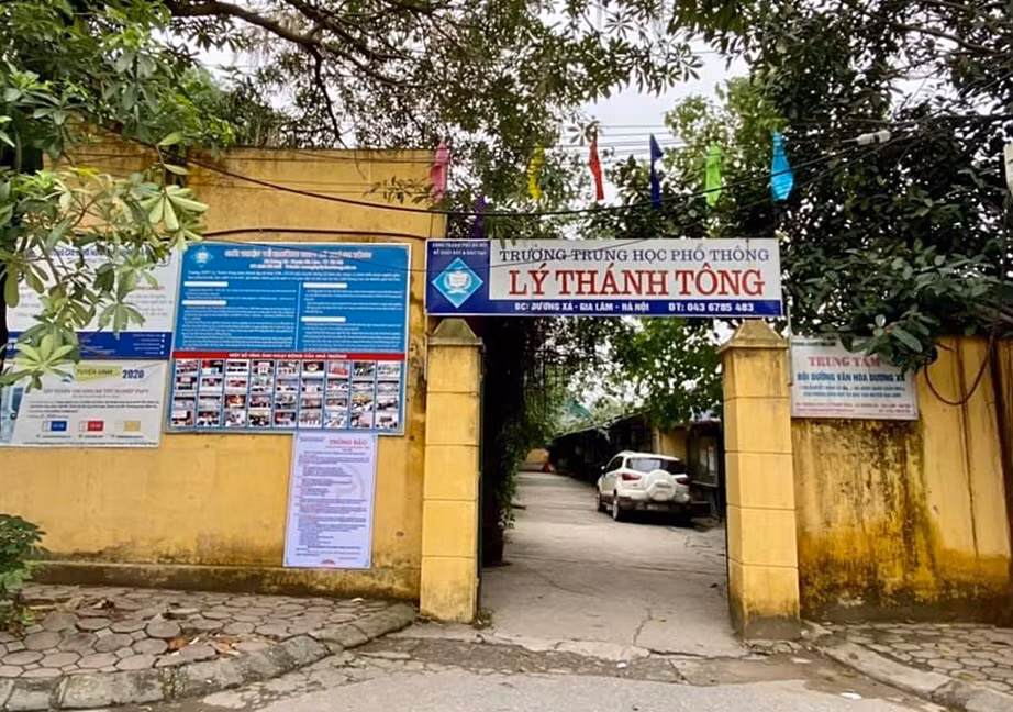 Trường THPT Lý Thánh Tông, quận Gia Lâm, Hà Nội. Ảnh: Internet
