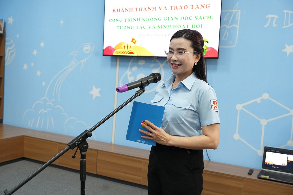 Bí thư T.Ư Đoàn, Chủ tịch Hội đồng Đội T.Ư Nguyễn Phạm Duy Trang phát biểu tại chương trình.