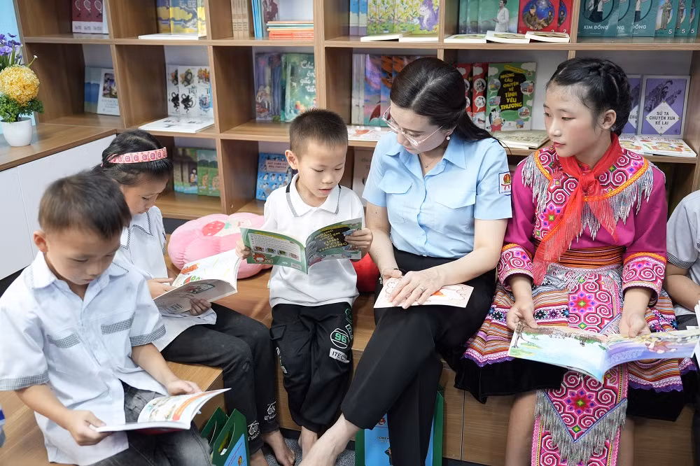 Không gian đọc sách và sinh hoạt Đội Nhà Thiếu nhi tỉnh Điện Biên.