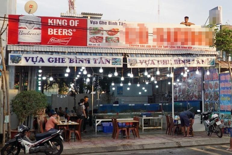 Quán hải sản C.S. - nơi xảy ra vụ việc.