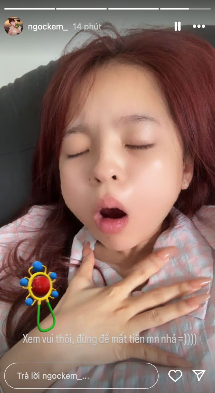 Ngọc Kem liên tục đăng story giữa lùm xùm tình ái với ViruSs. Ngọc Kem liên tục đăng story giữa lùm xùm tình ái với ViruSs.