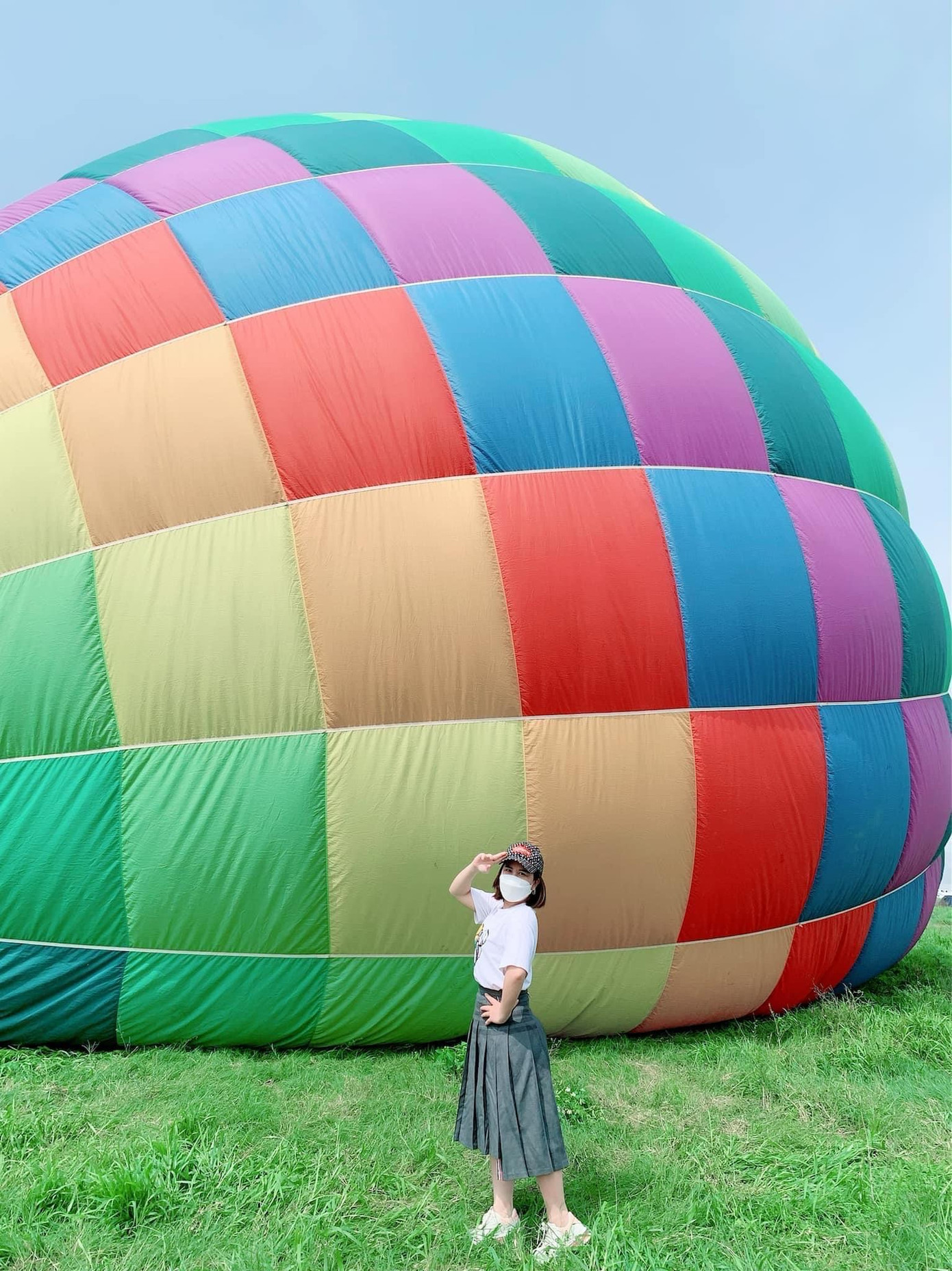 Chị Linh Hồ chia sẻ về trải nghiệm tại lễ hội khinh khí cầu. Ảnh: NVCC Chị Linh Hồ chia sẻ về trải nghiệm tại lễ hội khinh khí cầu. Ảnh: NVCC