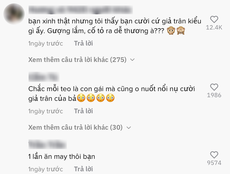 Một số bình luận trái chiều của dân mạng dưới clip của Tiểu Hý.