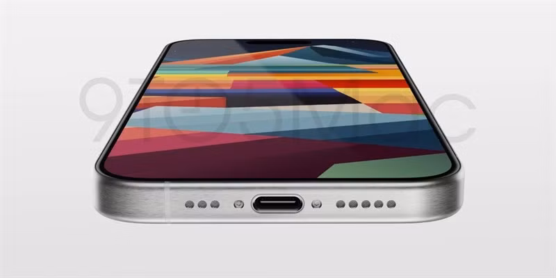 Ảnh CAD render iPhone 15 Pro của 9to5Mac.