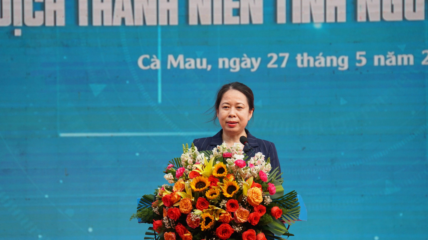 Phó Chủ tịch nước Võ Thị Ánh Xuân phát biểu chỉ đạo tại Lễ ra quân Chiến dịch. Phó Chủ tịch nước Võ Thị Ánh Xuân phát biểu chỉ đạo tại Lễ ra quân Chiến dịch.