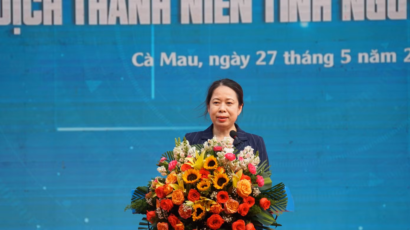 Phó Chủ tịch nước Võ Thị Ánh Xuân phát biểu chỉ đạo tại Lễ ra quân Chiến dịch.