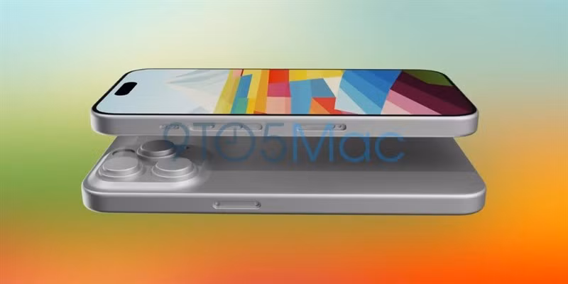 Ảnh CAD render iPhone 15 Pro của 9to5Mac.