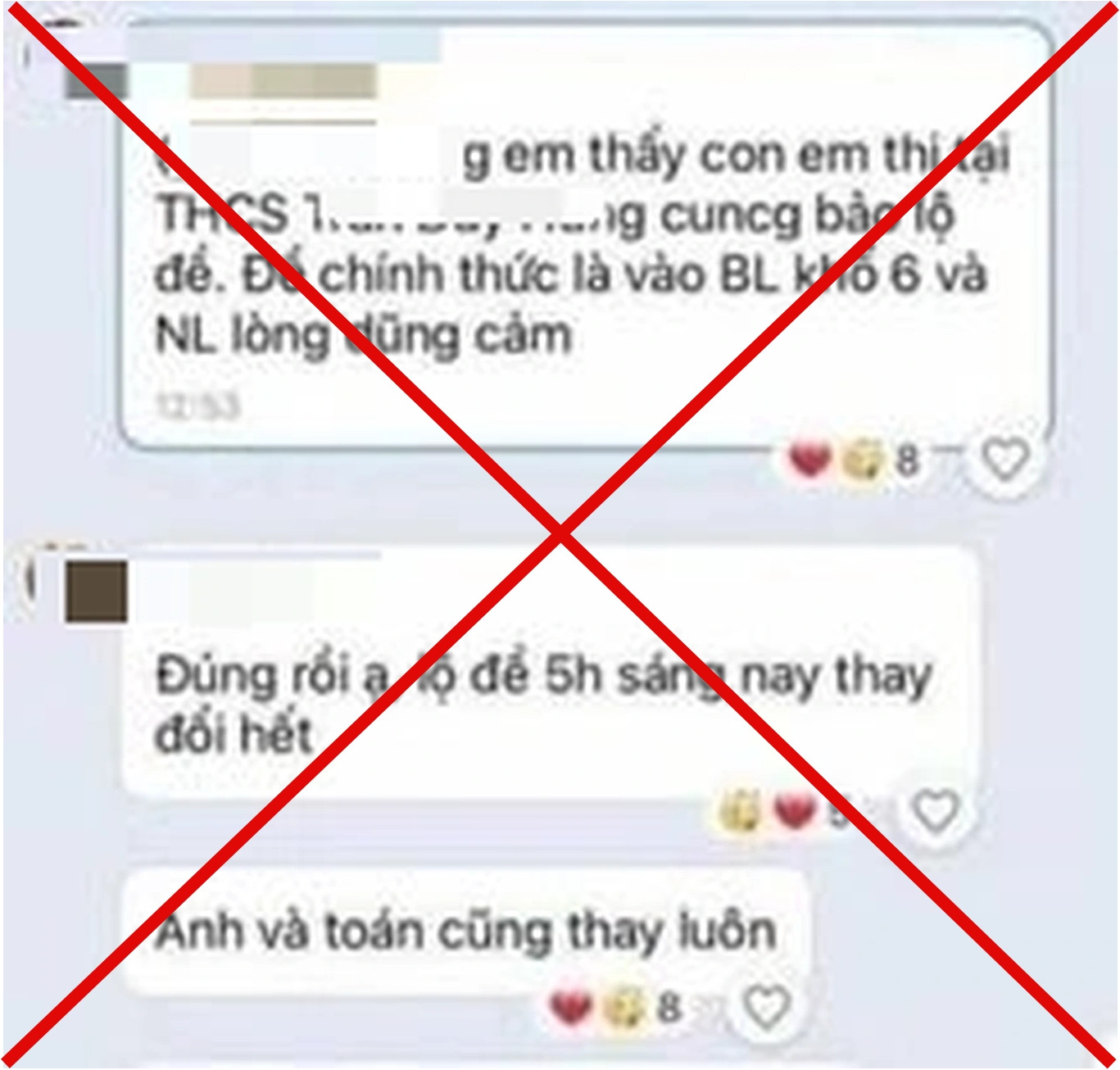 Thông tin thất thiệt lan truyền trên mạng xã hội gây bất an cho phụ huynh. (Ảnh chụp màn hình) Thông tin thất thiệt lan truyền trên mạng xã hội gây bất an cho phụ huynh. (Ảnh chụp màn hình)