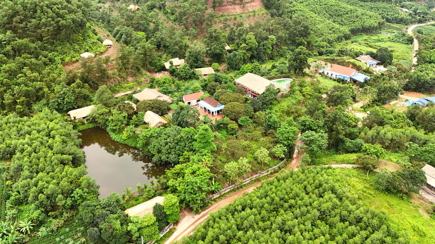 Làng Háo Hức nhìn từ trên cao. (Ảnh: Du lịch Thái Nguyên) Làng Háo Hức nhìn từ trên cao. (Ảnh: Du lịch Thái Nguyên)