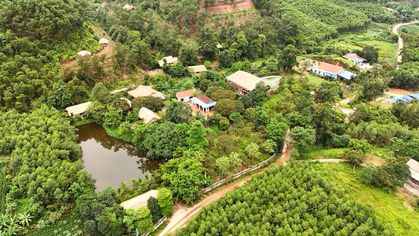Làng Háo Hức nhìn từ trên cao. (Ảnh: Du lịch Thái Nguyên)