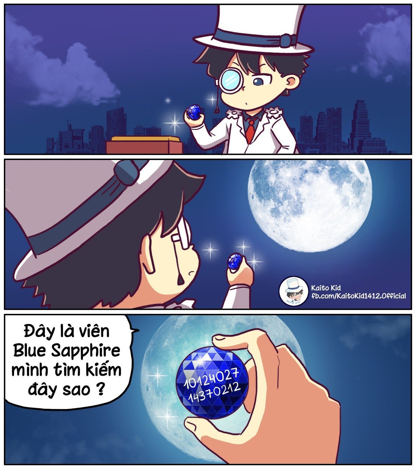 Hình ảnh được đăng tải trên Kaito Kid vào tối 27/6. Hình ảnh được đăng tải trên Kaito Kid vào tối 27/6.