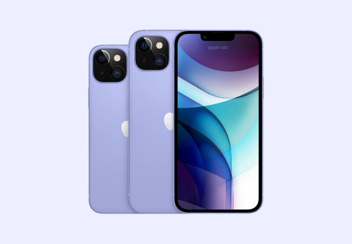 iPhone 13 màu xanh tím pastel. iPhone 13 màu xanh tím pastel.