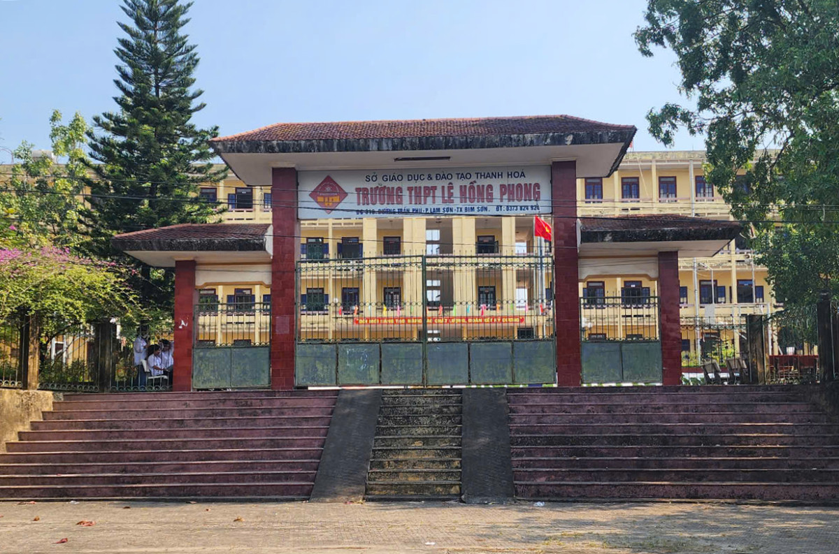 Trường THPT Lê Hồng Phong (Thanh Hóa) - nơi thí sinh bị vào nhầm điểm đang theo học. Trường THPT Lê Hồng Phong (Thanh Hóa) - nơi thí sinh bị vào nhầm điểm đang theo học.