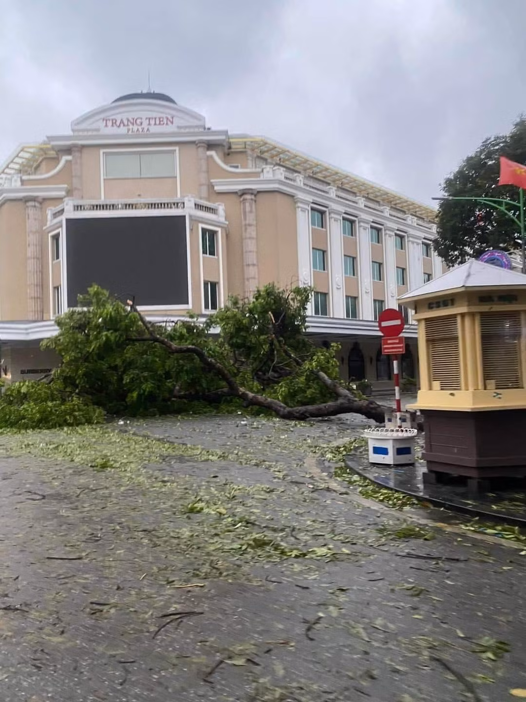 Hình ảnh một số tuyến đường tại Hà Nội cây đổ la liệt. (Ảnh: Hà Nội News) Hình ảnh một số tuyến đường tại Hà Nội cây đổ la liệt. (Ảnh: Hà Nội News)