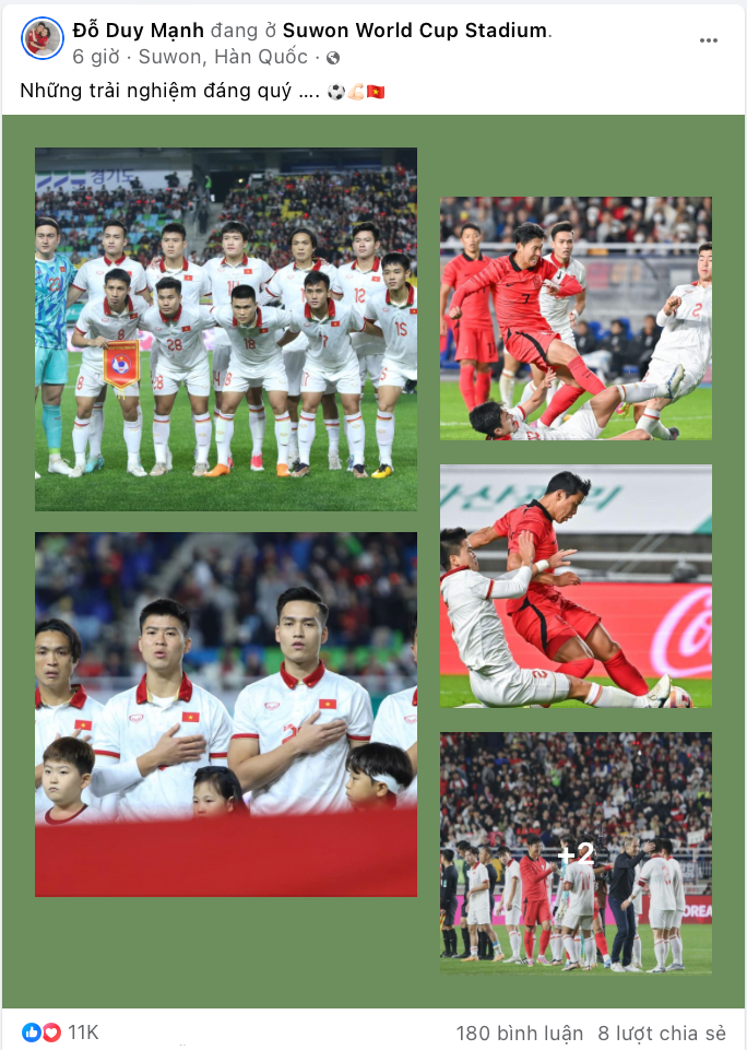 Dù thua đậm trên sân khách, các cầu thủ Việt Nam vẫn trân trọng trận đấu này, coi đây là bài học kinh nghiệm quý giá.